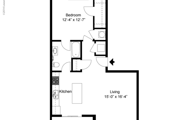 1 bed, 1 bath, 773 sqft, $1,301