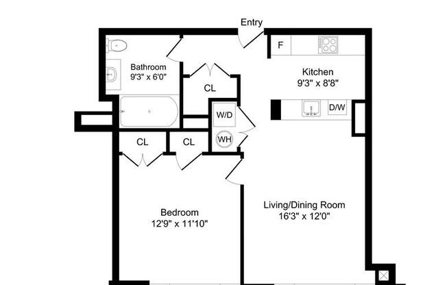 1 bed, 1 bath, $5,859, Unit 615