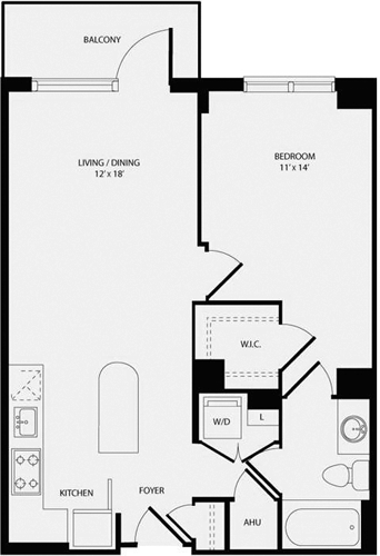 1 bed, 1 bath, 717 sqft, $2,582, Unit 0636