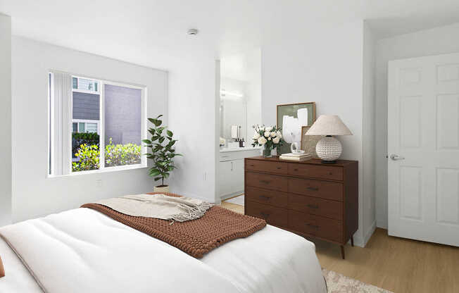 Bedroom with Hard Surface Flooring