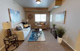 living room with furniture