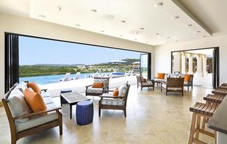 indoor/outdoor climate controlled loggia with retractable walls