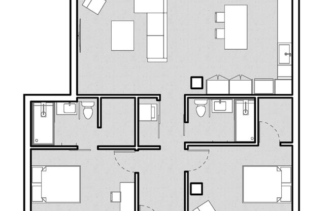 2 beds, 2 baths, 1,126 sqft, $6,995, Unit 802