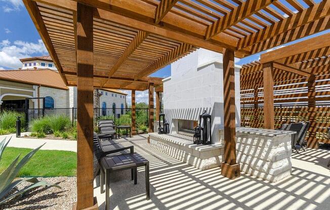 Outdoor Grill With Intimate Seating Area at Villages of Georgetown, Georgetown, TX, 78626