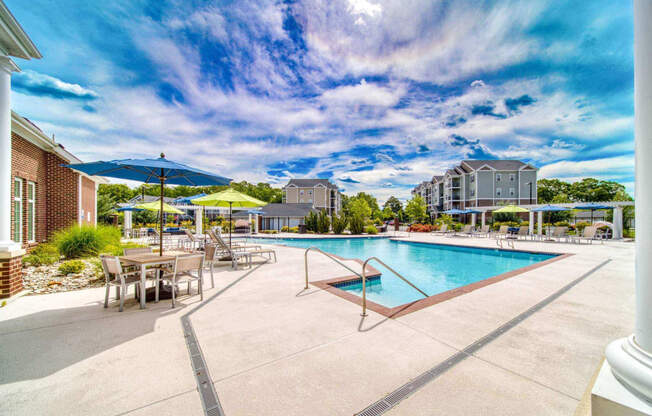 our apartments offer a swimming pool at Meridian Obici, Suffolk, VA