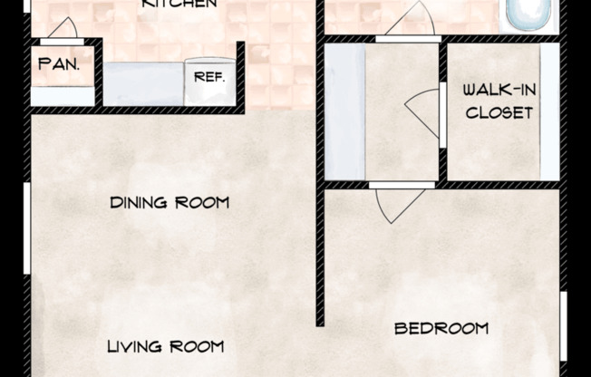 1 bed, 1 bath, 500 sqft, $859