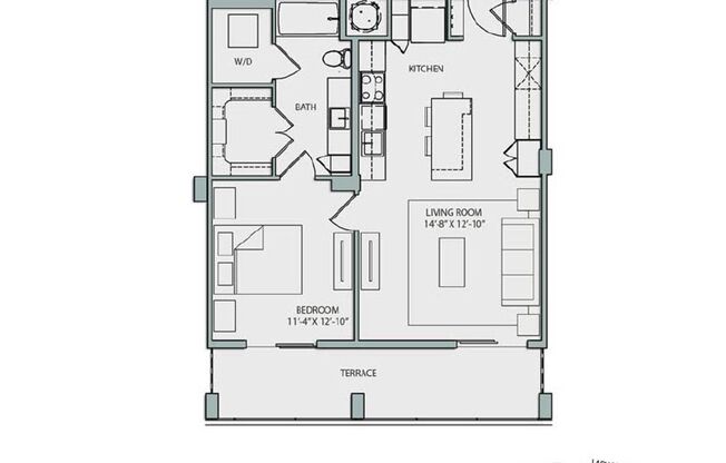 1 bed, 1 bath, 828 sqft, $3,270, Unit 1919