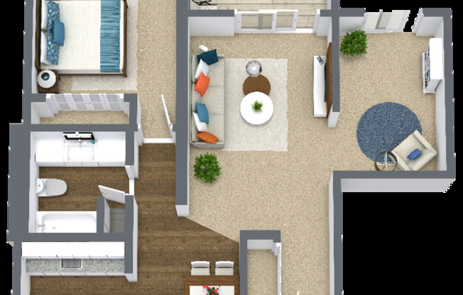 1 bed, 1 bath, 750 sqft, $1,610, Unit 812-102