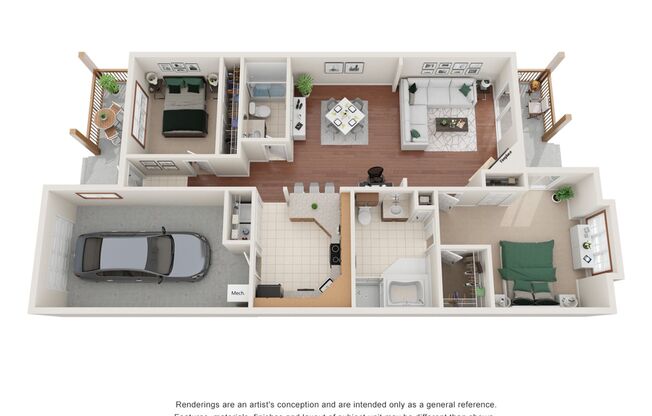 2 beds, 2 baths, 1,250 sqft, $1,840, Unit CL - 3384