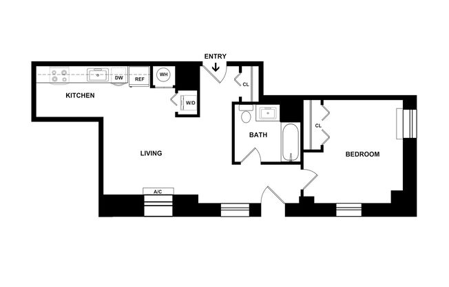 1 bed, 1 bath, 709 sqft, $2,215, Unit P-0803