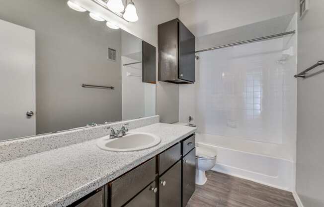 the preserve at ballantyne commons apartments bathroom with sink and shower