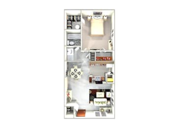 1 bed, 1 bath, 694 sqft, $1,329