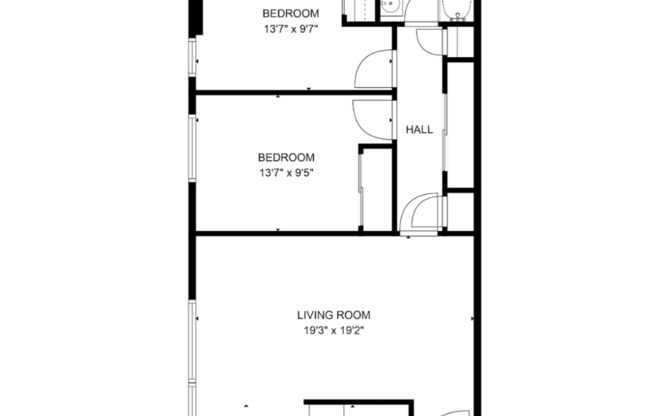 2 beds, 1 bath, 900 sqft, $1,295, Unit 4412-203