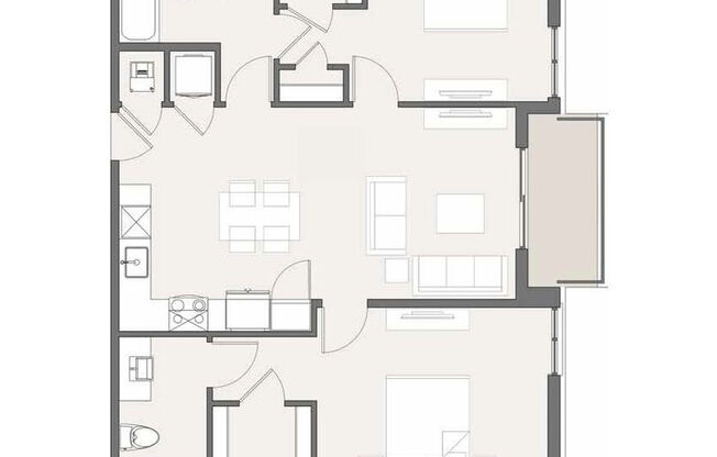 2 beds, 2 baths, 961 sqft, $3,107