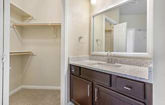 Beautifully lit closets and bathrooms!