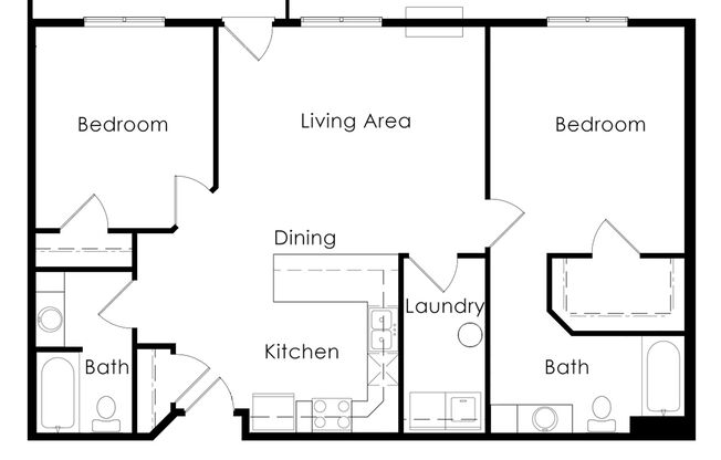 2 beds, 2 baths, 1,063 sqft, $1,085, Unit 2720 106