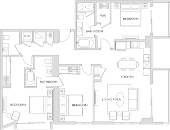 3 beds, 2 baths, 1,245 sqft, $2,061