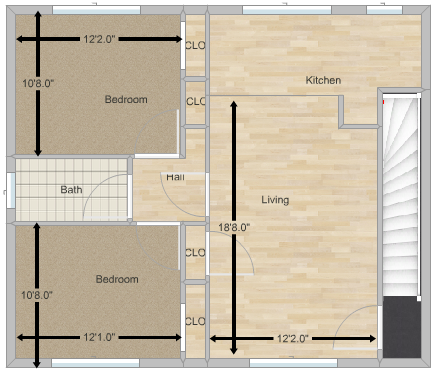 2 beds, 1 bath, 785 sqft, $3,795, Unit 02