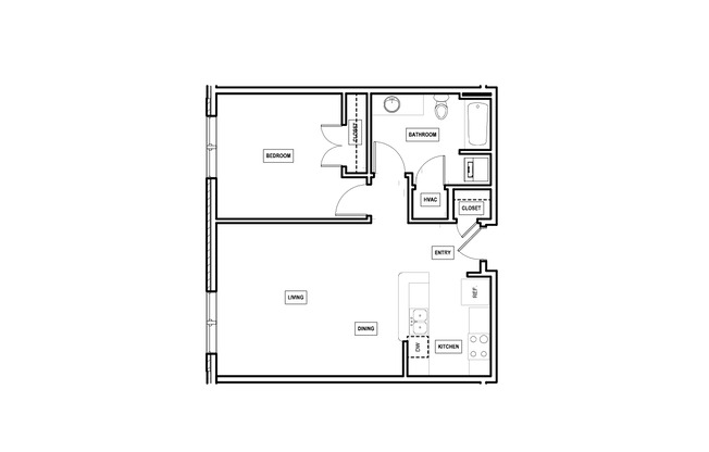 1 bed, 1 bath, $1,200