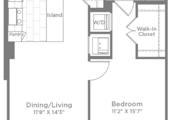 1 bed, 1 bath, 756 sqft, $2,655