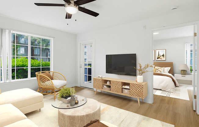 Living Room with Hard Surface Flooring