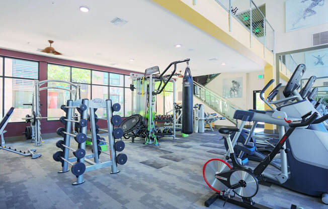 Fitness Center With Updated Equipment at Audere Apartments, Phoenix