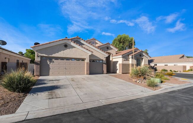 Charming Home with 2 Primary Bedrooms with Pool & Spa, Corner Lot, Single Story and 3 car garage
