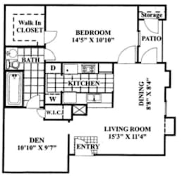 1 bed, 1 bath, 824 sqft, $1,360