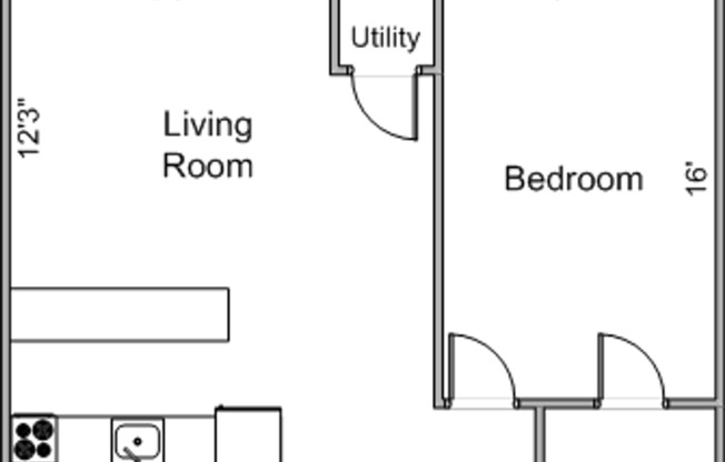 1 bed, 1 bath, 500 sqft, $1,899, Unit 45R-308