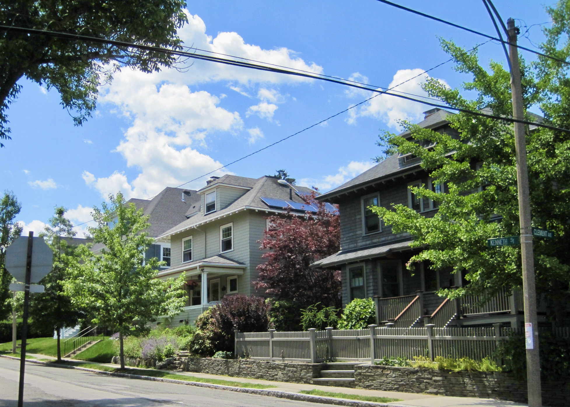 Photo of residential street in Boston's West Roxbury neighborhood
