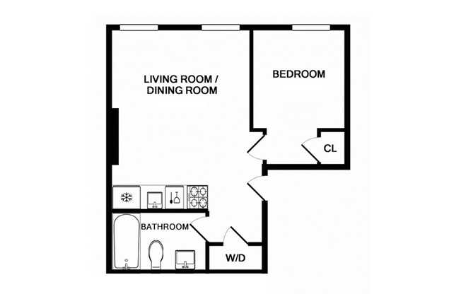 1 bed, 1 bath, $3,500, Unit 2F