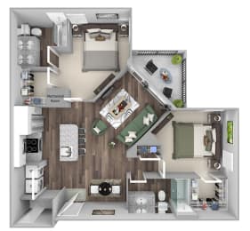 2 beds, 2 baths, 1,126 sqft, $1,797