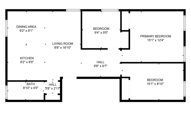 3 beds, 1 bath, $3,850, Unit 2