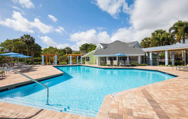 Pool at The Villages Apartment of Banyan Grove Apartments in Boynton Beach FL