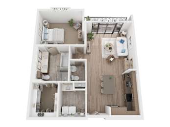 1 bed, 1 bath, 1,009 sqft, $2,900