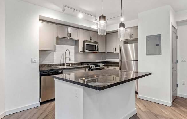 Modern Kitchen at 128 on State Apartments in Kirkland, WA 98033