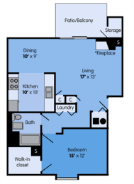 1 bed, 1 bath, 850 sqft, $1,166