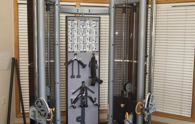 Weight machine in fitness center