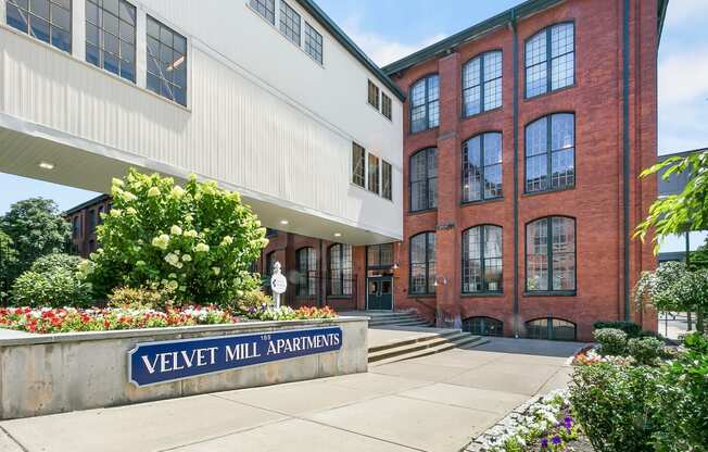 Apartment Entrance at Clocktower and Velvet Mill Apartments, Manchester, CT