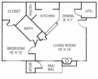 1 bed, 1 bath, 760 sqft, $1,055