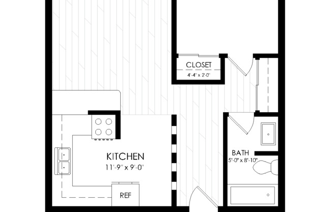 1 bed, 1 bath, 625 sqft, $1,395