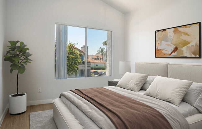 Bedroom with Hard Surface Flooring