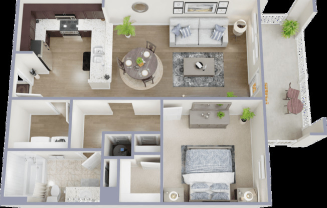 1 bed, 1 bath, 752 sqft, $1,420