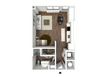 Studio, 1 bath, 552 sqft, $1,010