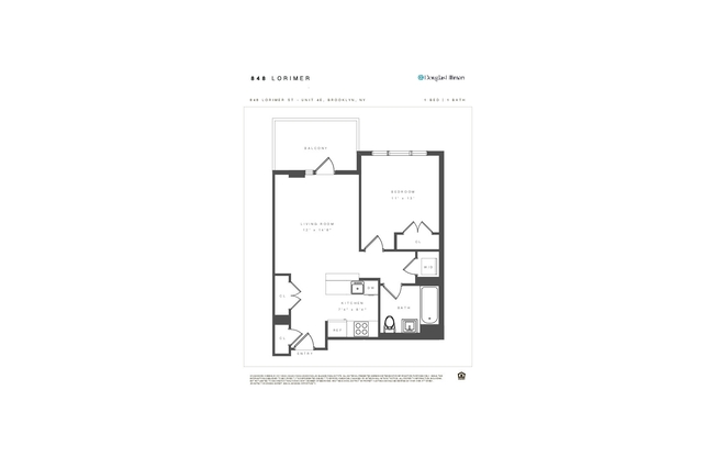 1 bed, 1 bath, $5,650, Unit 4E