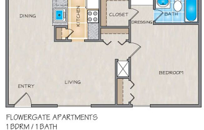 1 bed, 1 bath, 680 sqft, $1,135, Unit C301