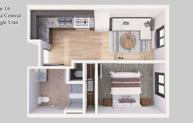 1 bed, 1 bath, 482 sqft, $1,545