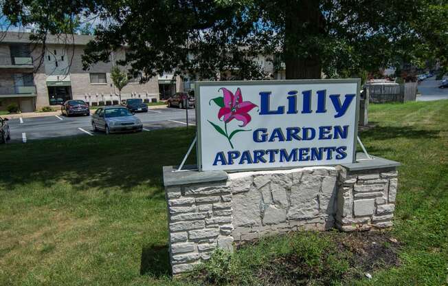 Lilly Garden Apartments Building Signage 13