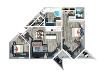 2 beds, 2 baths, 1,255 sqft, $1,997