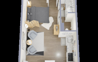 Studio, 1 bath, 360 sqft, $1,025